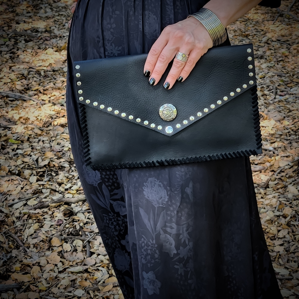 Leather Envelope Clutch